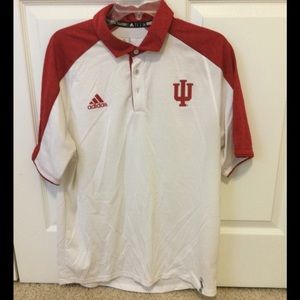Indiana Hoosiers Adidas climalite polo. Size L